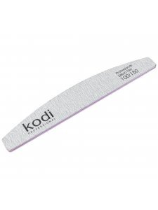 №129 Nail File «Crescent» 100/150 (Color: Light Gray, Size: 178/28/4)